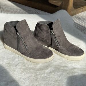 Madden Girl Gray Suede Sneakers